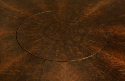 Round Walnut Table And Lazy Susan By Straw Woodwork Gainesville-Florida