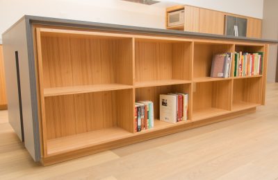 Red elm modern bookcase