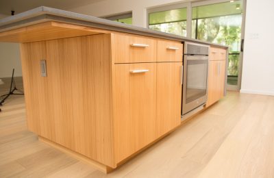 modern contemporary red elm cabinets