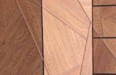 Figured Mozambique with cracked ice parquetry #strawwoodwork #architecturalmillwork #moderndesign