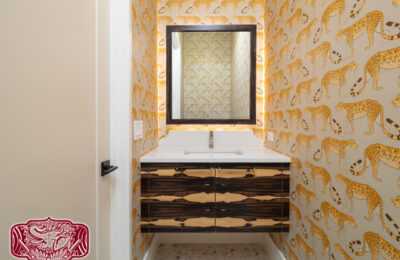 custom deigned exotic wood vanity