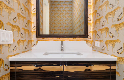 exotic wood floating vanity