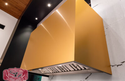 brass and black custom kitchen