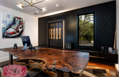 custom office wood panels