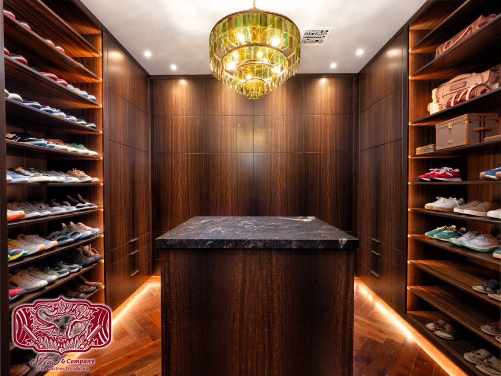 Fumed Eucalyptus Custom Luxury Closet - Straw Woodwork | Modern
