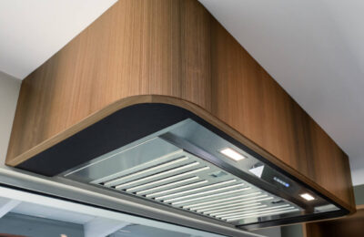 custom range hood wood cypress